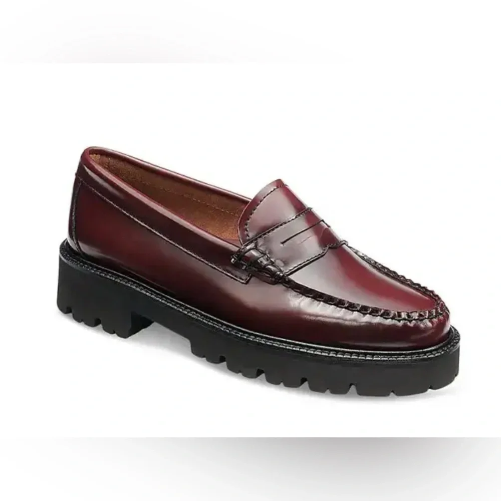 G.H. Bass WEEJUNS WOMENS WINE LEATHER Slip-On Loafers SHOES 7.5 $185 - Picture 4 of 15